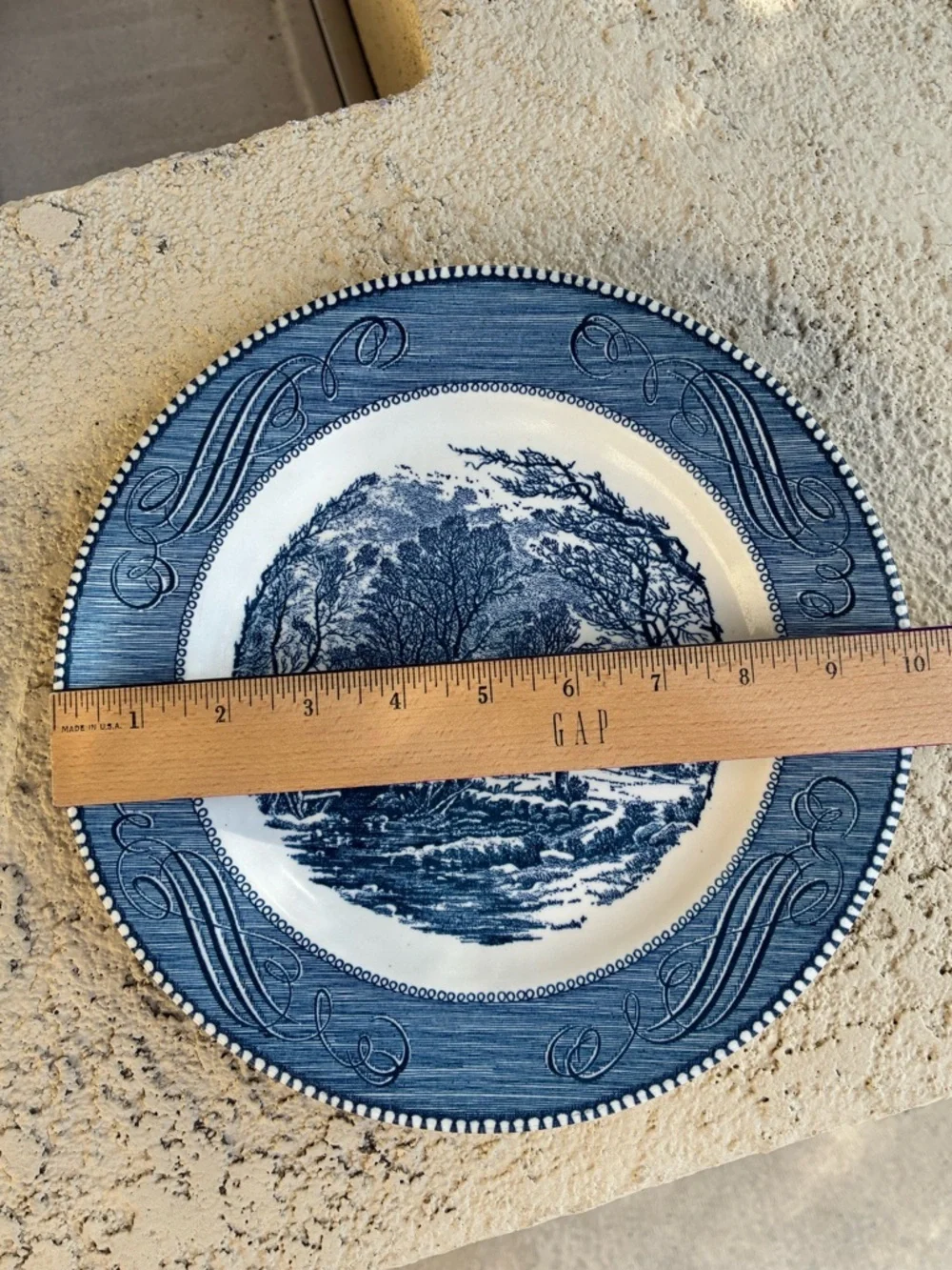 Currier & Ives The Old Grist Mill Dinner Plate